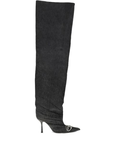 Diesel 90mm D-Venus over-the-knee boots - Black