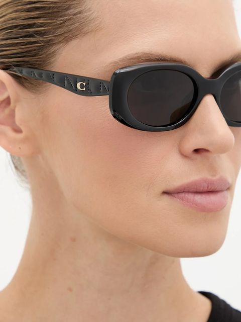 Coach okulary przeciwsłoneczne damskie kolor czarny 0HC8443D