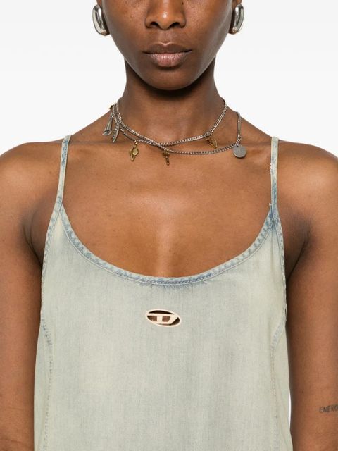 Diesel De-Odry-S lace-trim mini dress - Blue