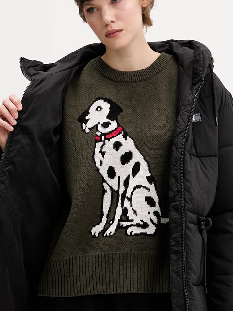 Tommy Jeans kurtka kolor czarny zimowa oversize DW0DW21626