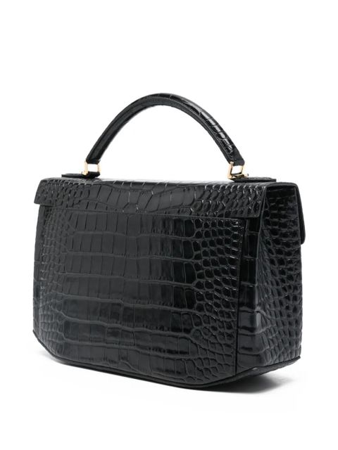 TOTEME medium croco-embossed top-handle tote bag - Black - zdjęcie produktu nr 2