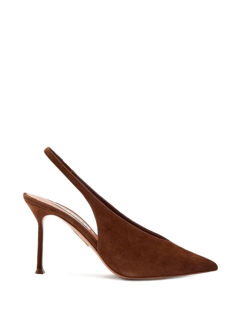 Aquazzura Voltaire pointed slingback pumps - Brown - zdjęcie produktu nr 1