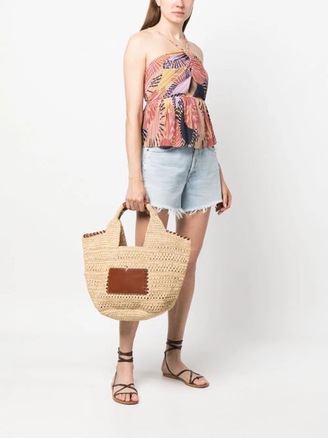 Ba&Sh Ara raffia tote bag - Neutrals