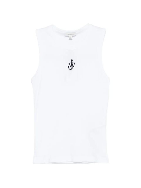 JW Anderson Anchor-embroidered tank top - White - zdjęcie produktu nr 1