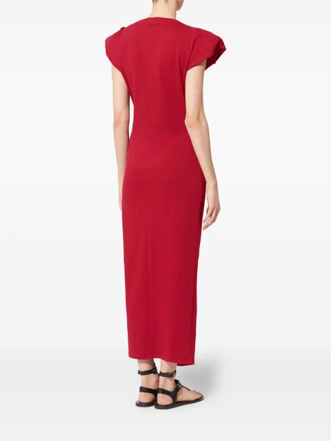 ISABEL MARANT Nadela draped slit maxi dress - Red