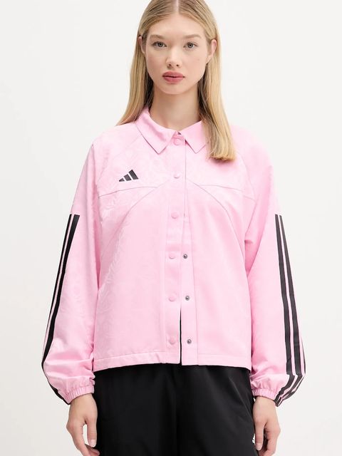 adidas kurtka House of Tiro kolor różowy przejściowa JL7648 - zdjęcie produktu nr 1