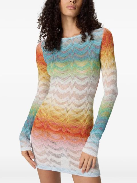 Missoni long-sleeve mini dress - White