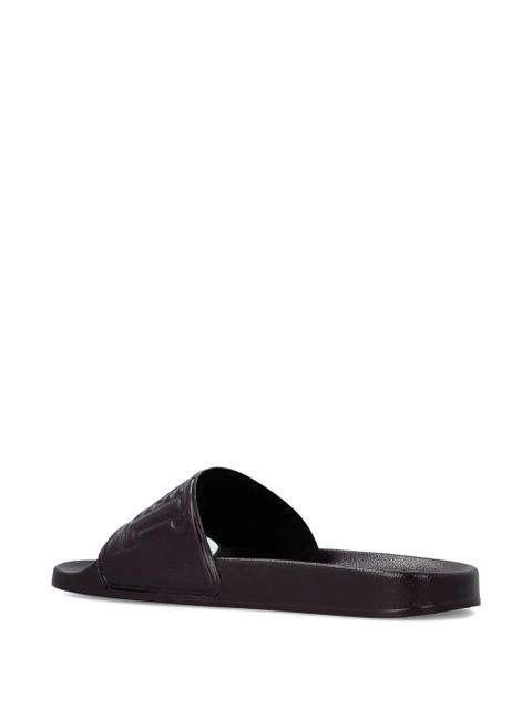 Diesel SA-Mayemi logo-embossed slides - Brown