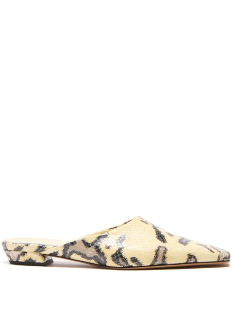 Proenza Schouler Trap embossed-python slides - Neutrals - zdjęcie produktu nr 1