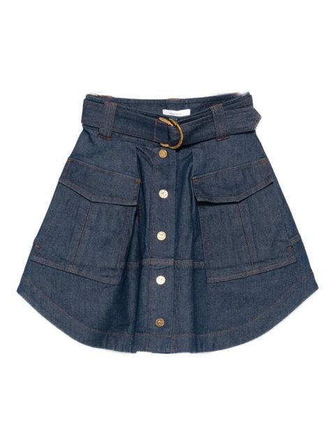 ZIMMERMANN button-fastening cargo skirt - Blue