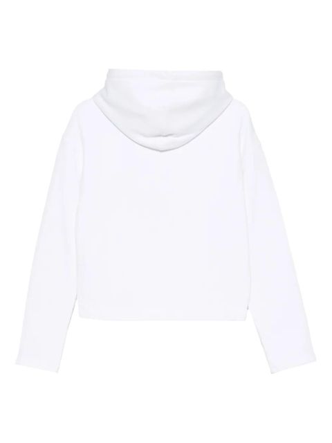 AMI Paris logo-embroidered hoodie - White