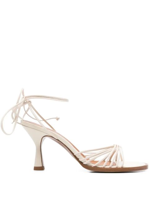 ATP Atelier Fortino ankle-tie leather sandals - White - zdjęcie produktu nr 1