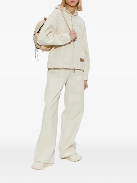 Moncler logo-patch hoodie - Neutrals - zdjęcie produktu nr 2