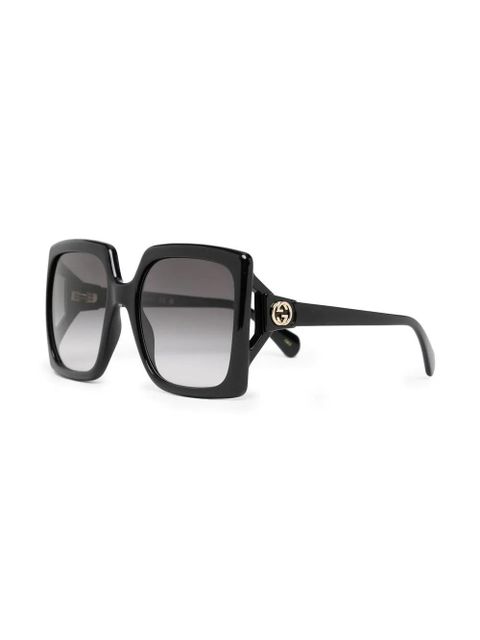 Gucci Eyewear oversized square-frame sunglasses - Black - zdjęcie produktu nr 2