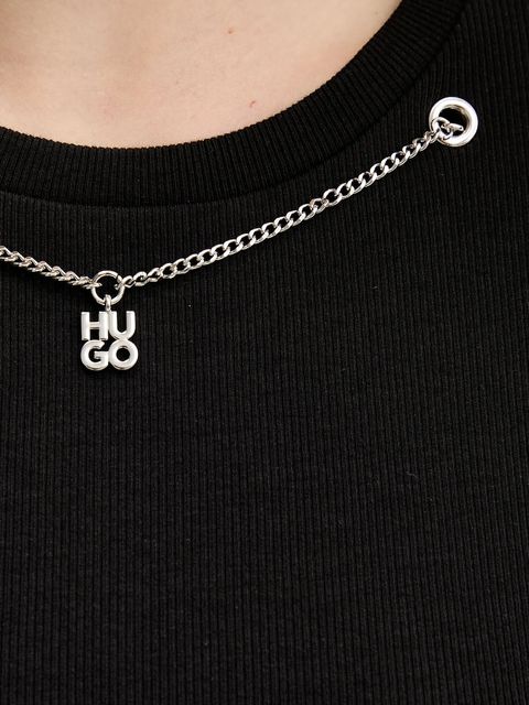 HUGO t-shirt damski kolor czarny 50549392