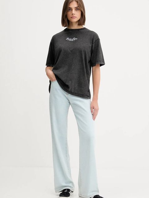 Guess Jeans t-shirt bawełniany damski kolor czarny W5YI25 K8HM0