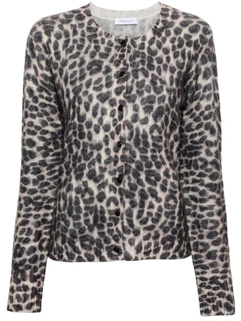 Blumarine leopard-print cardigan - Grey - zdjęcie produktu nr 1