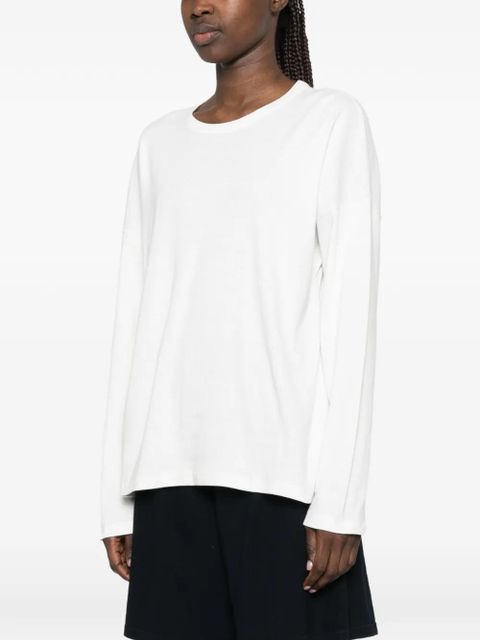The Row long-sleeve cotton top - White