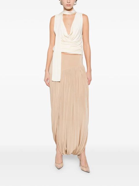 Ferragamo draped curved maxi skirt - Neutrals - zdjęcie produktu nr 2