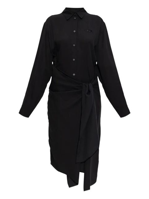 Diesel D-Iletta button knot midi dress - Black - zdjęcie produktu nr 1