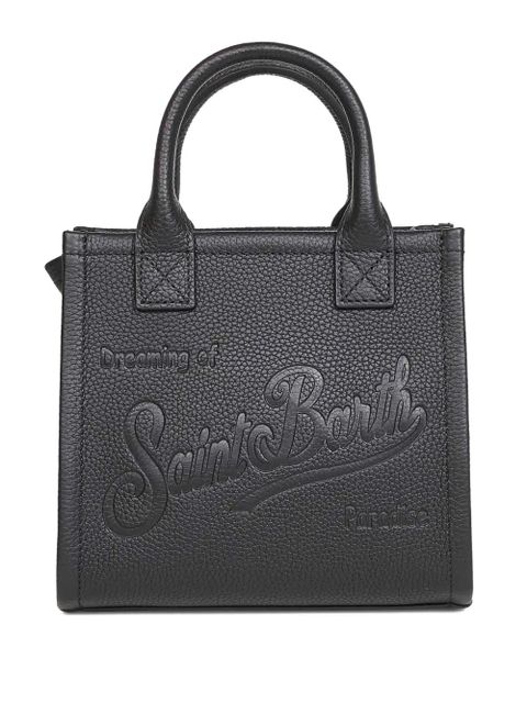 MC2 Saint Barth mini grained logo leather tote bag - Black - zdjęcie produktu nr 1