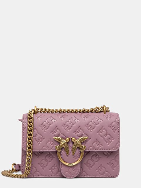 Pinko torebka skórzana kolor różowy 100074 A1YB - zdjęcie produktu nr 1