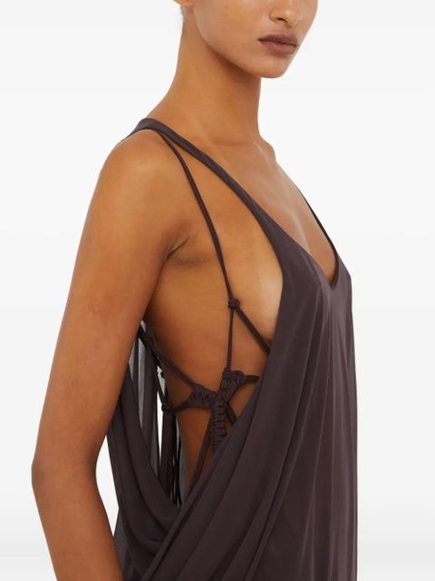 Christopher Esber Solea Suspension macrame tank maxi dress - Brown