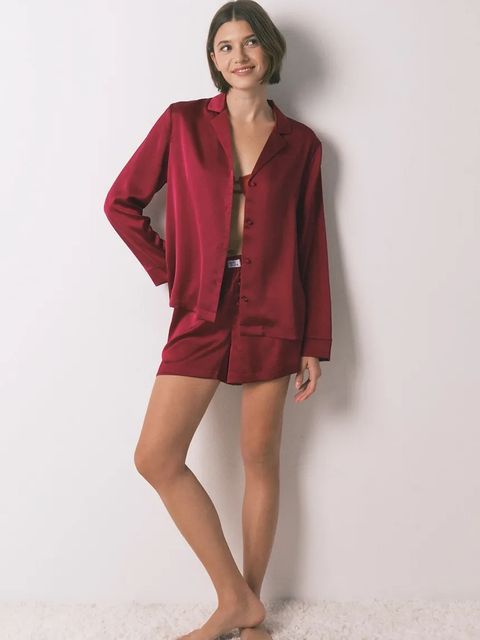 women'secret komplet piżamowy damska kolor czerwony 2542475