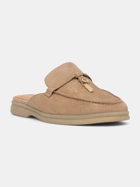 Steve Madden klapki zamszowe Patrizia damskie kolor brązowy 11003910