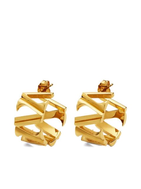 Versace V-shape hoop earrings - Gold - zdjęcie produktu nr 1