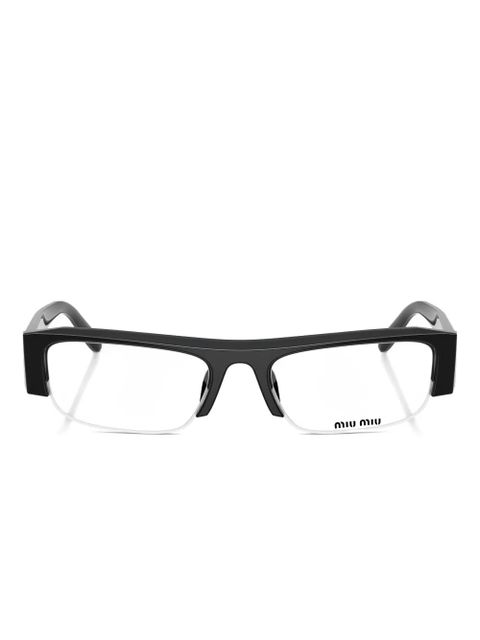 Miu Miu Eyewear rectangle-frame glasses - Black