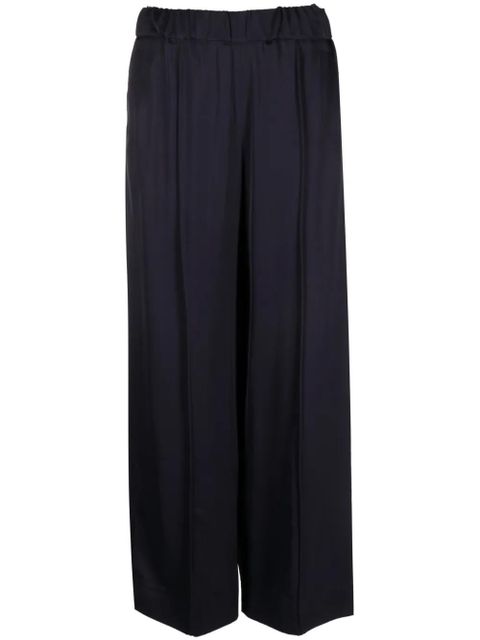 Jil Sander wide-leg elasticated-waistband trousers - Blue - zdjęcie produktu nr 1
