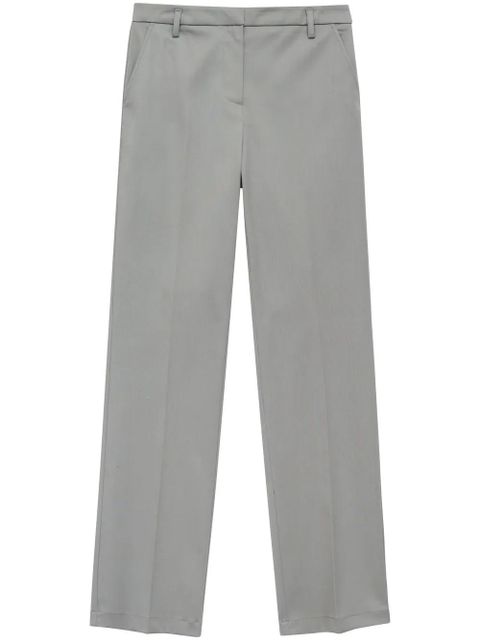 ANINE BING pressed-crease straight-leg trousers - Grey - zdjęcie produktu nr 1