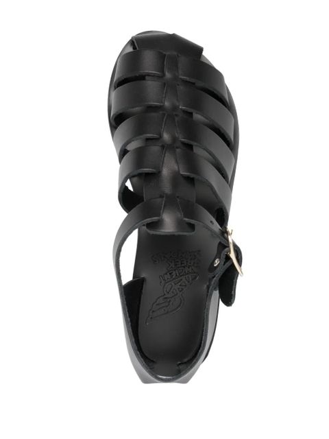 Ancient Greek Sandals Homeria leather sandals - Black