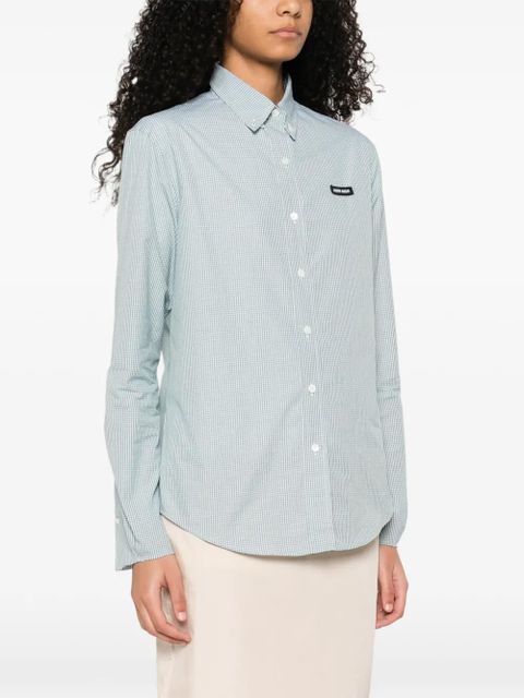 Miu Miu check-pattern buttoned shirt - Green