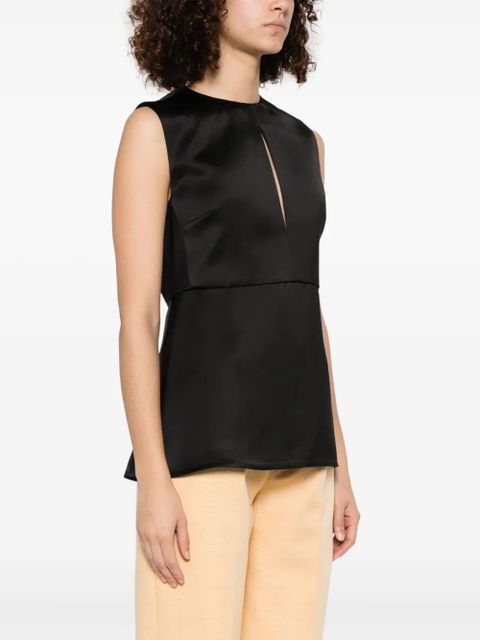 Jil Sander satin vest - Black