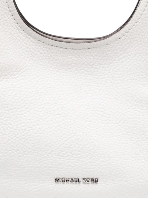 Michael Kors small Nolita pebbled hobo shoulder bag - White