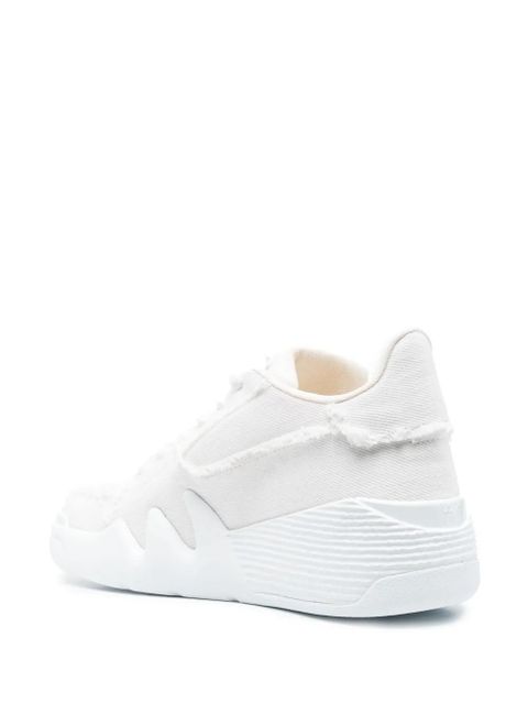 Giuseppe Zanotti Talon frayed-trim sneakers - White - zdjęcie produktu nr 2