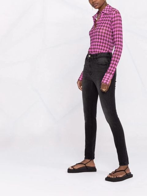 The Attico high-waist skinny-fit jeans - Black