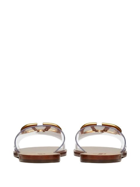 Valentino Garavani VLogo Signature transparent slide sandals - Neutrals - zdjęcie produktu nr 2