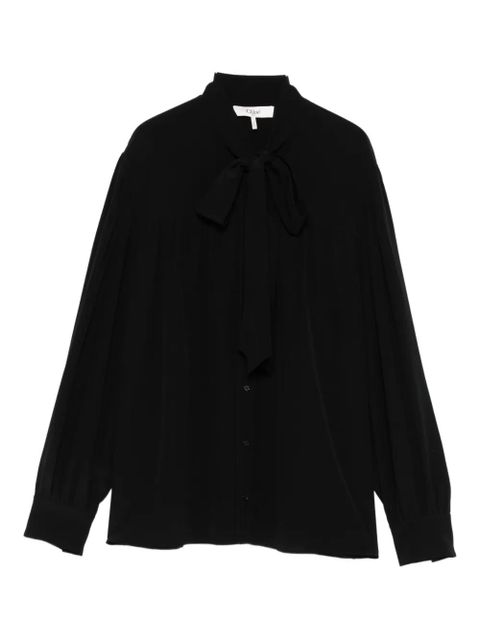 Chloé pussy bow-collar silk top - Black