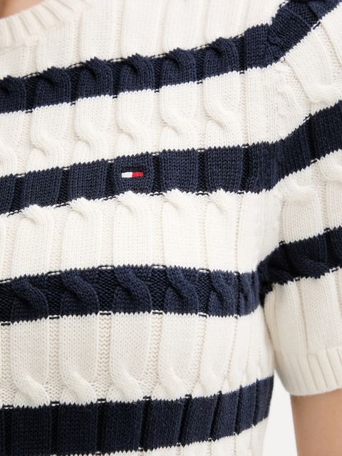 Tommy Hilfiger sweter bawełniany damskie kolor beżowy WW0WW45656