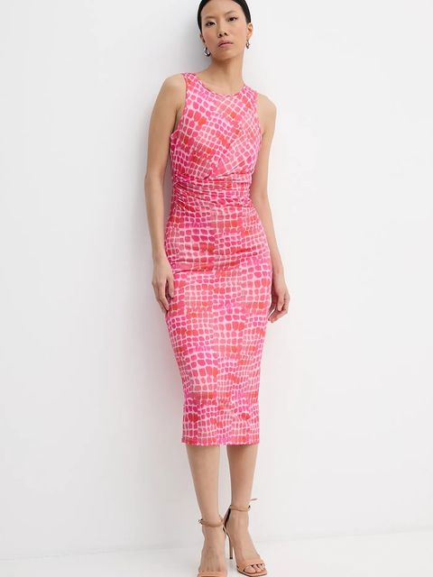 Patrizia Pepe sukienka kolor różowy midi dopasowana 8A1649 J408 - zdjęcie produktu nr 2