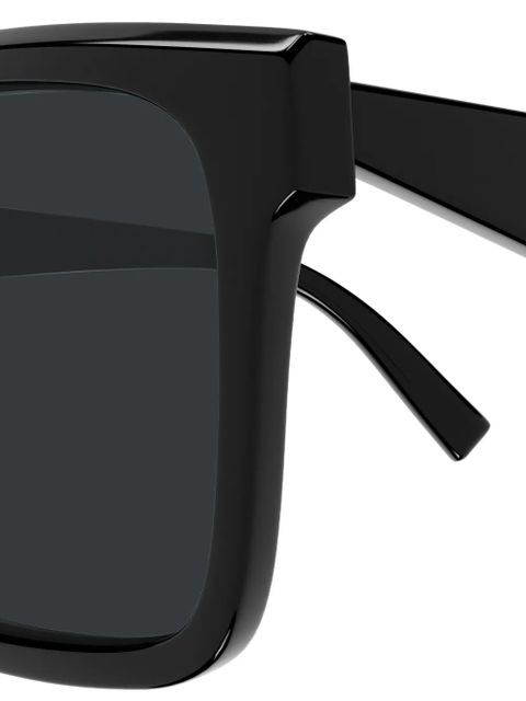 Saint Laurent Eyewear square-frame logo-detail sunglasses - Black