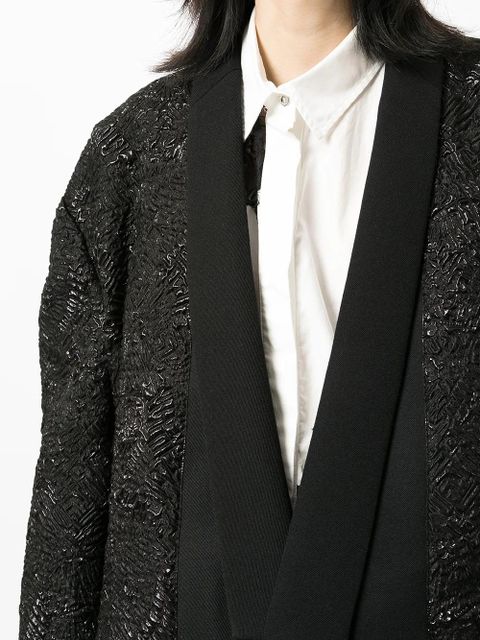 Comme Des Garçons midi single-breasted blazer - Black