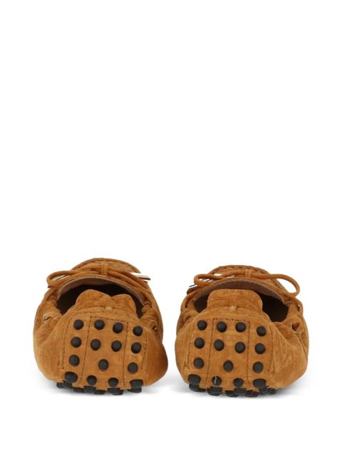 Tod's suede boat shoes - Brown