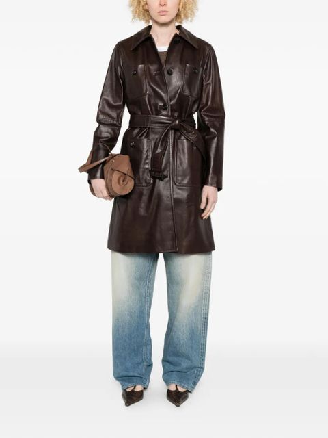 Max Mara Mstamaca buttoned belted coat - Brown - zdjęcie produktu nr 2