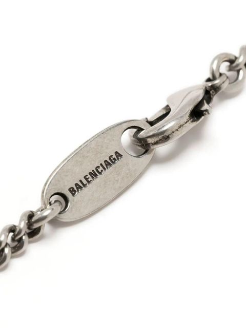 Balenciaga BB-logo necklace - Silver