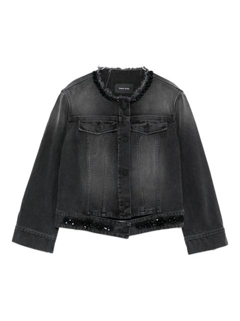 Simone Rocha distressed beaded jacket - Black
