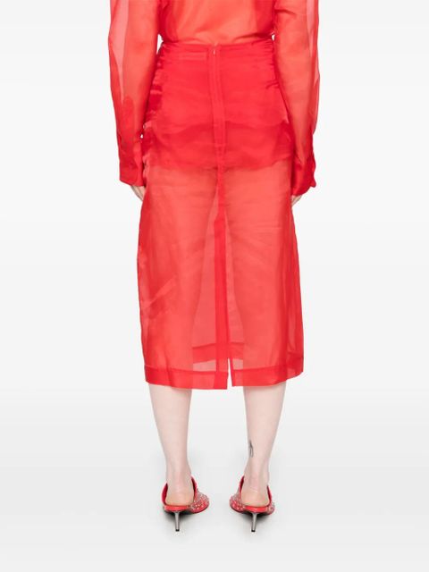 The Frankie Shop Peri midi skirt - Red